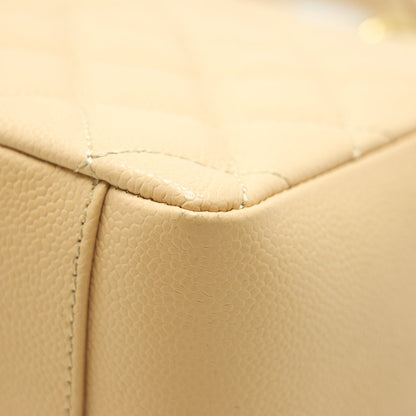 CHANEL CAVIAR GRAND SHOPPING TOTE GST BEIGE