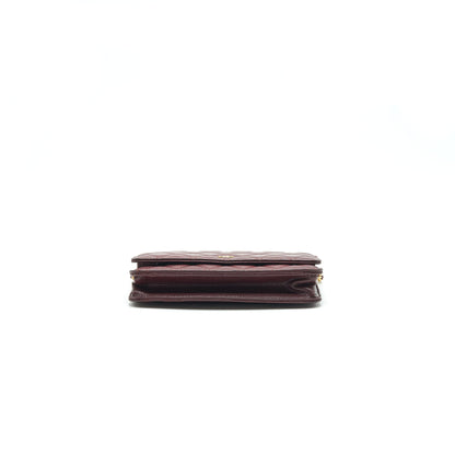 Chanel Burgundy Wallet on Chain Caviar GHW
