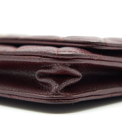 Chanel Burgundy Wallet on Chain Caviar GHW