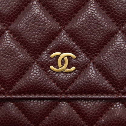 Chanel Burgundy Wallet on Chain Caviar GHW