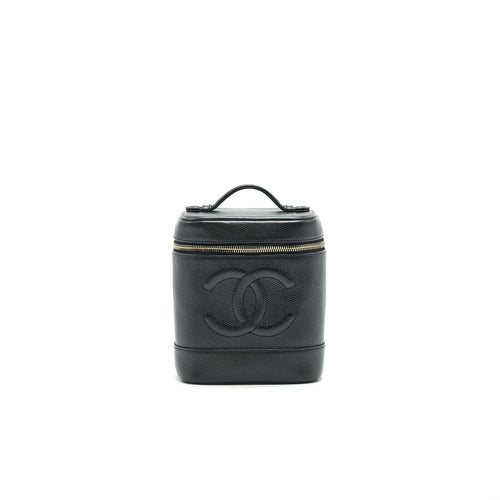 Chanel Vintage Vanity Case Caviar Black GHW