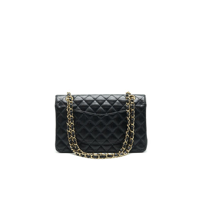 Chanel Medium Classic Double Flap Bag Caviar Black GHW Serial16