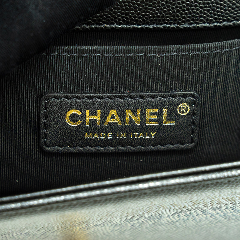 Chanel Small Leboy Cavier Black GHW