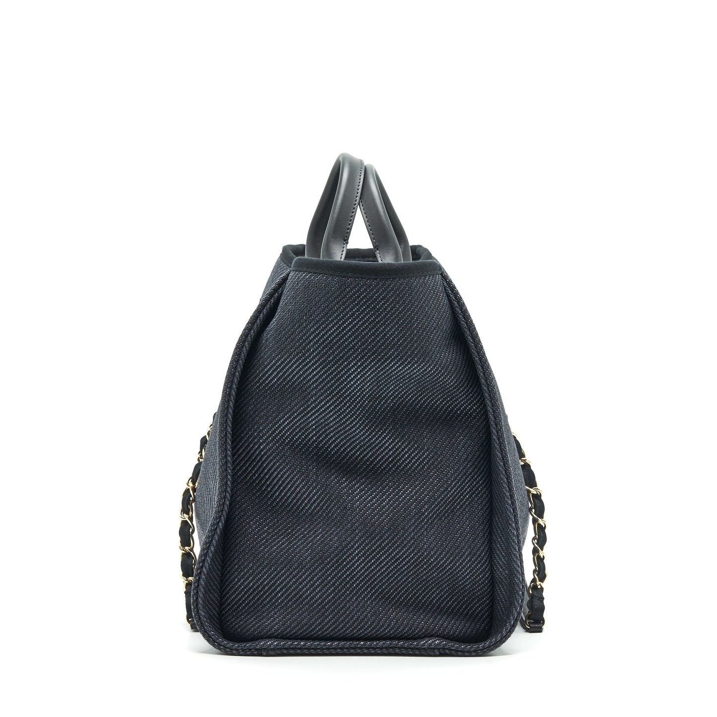 CHANEL MEDIUM DEAUVILLE TOTE IN BLACK GHW