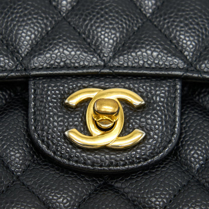 Chanel Medium Classic Double Flap Bag Caviar Black GHW Serial16