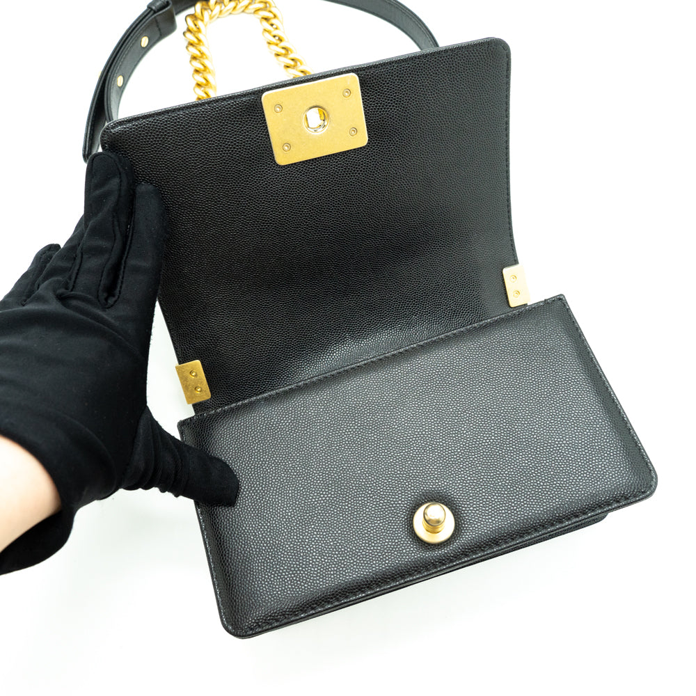 Chanel Small Leboy Cavier Black GHW