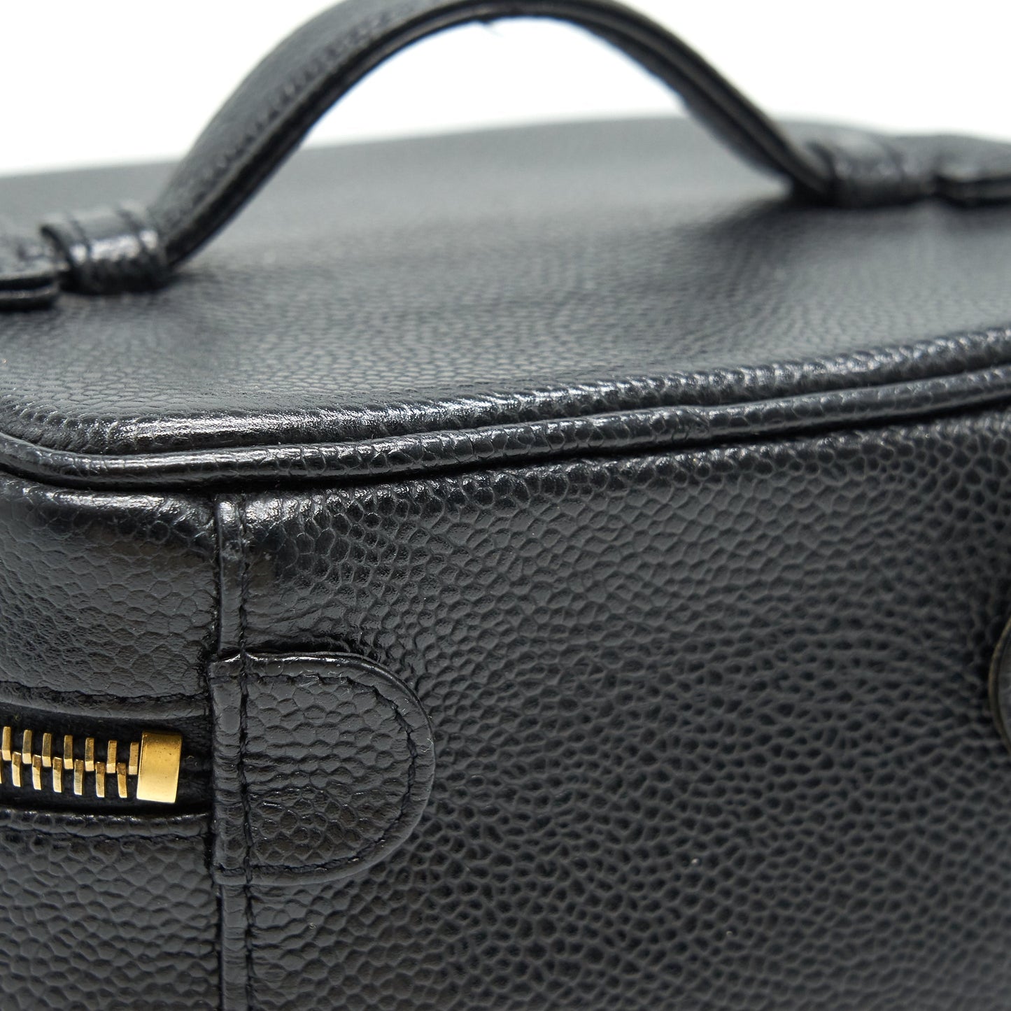 Chanel Vintage Vanity Case Caviar Black GHW