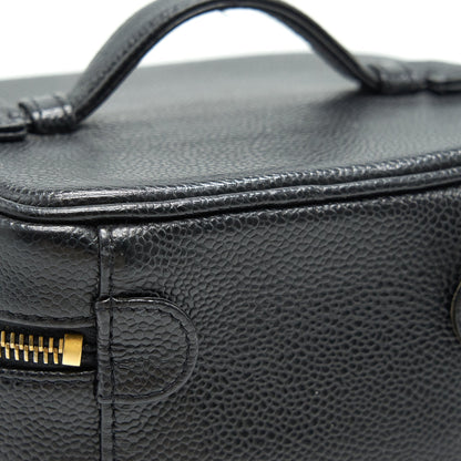 Chanel Vintage Vanity Case Caviar Black GHW