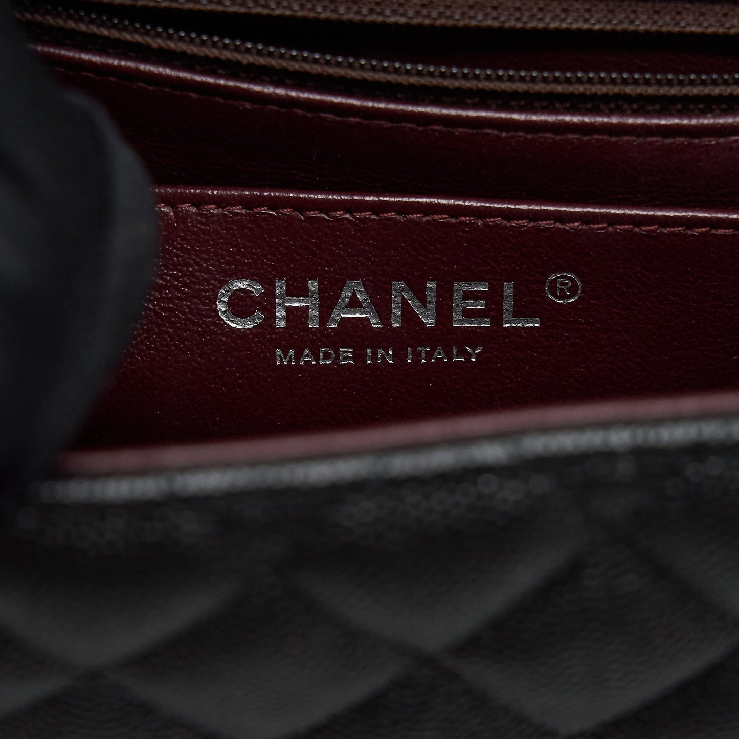 Chanel Mini square flap bag Caviar black SHW