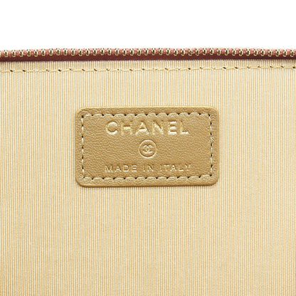 Chanel 21B Pearl Crush Long Vanity with Chain dark Pink GHW