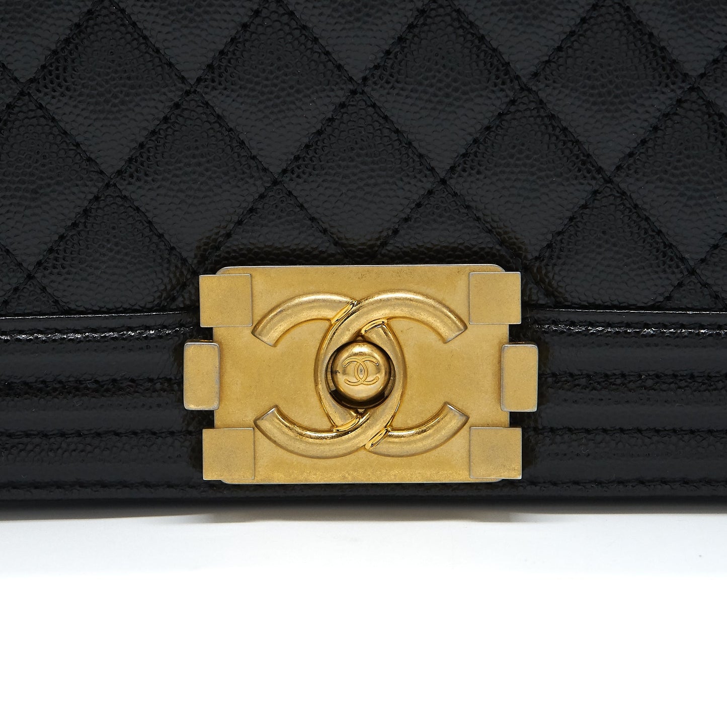 Chanel Medium leboy black Caviar GHW