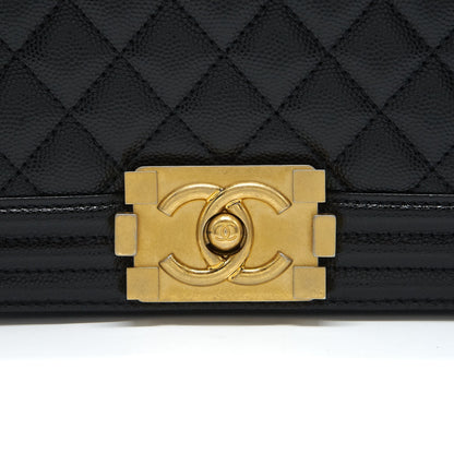 Chanel Medium leboy black Caviar GHW