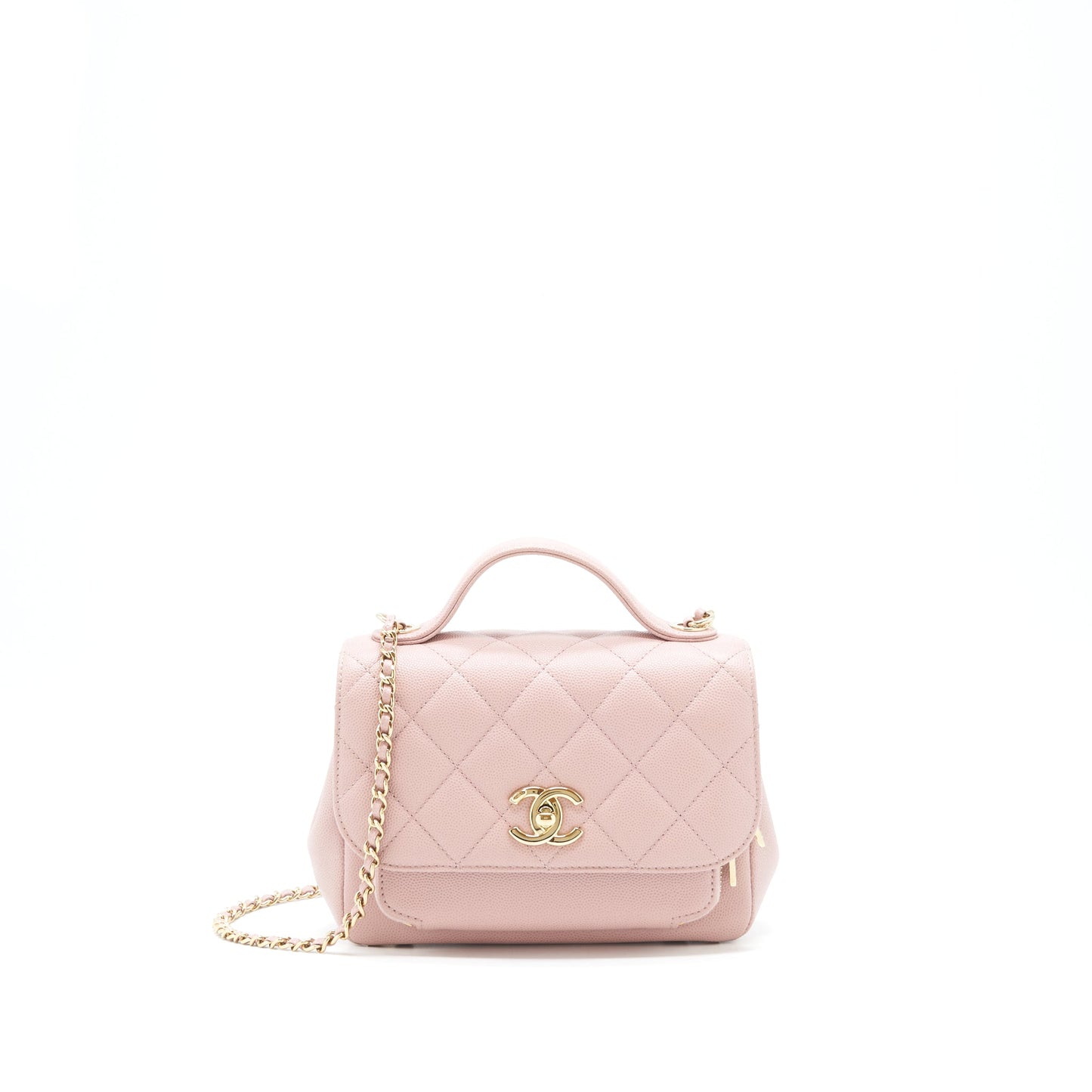 Chanel Small Business affinity flap Bag Caviar Light Pink LGHW