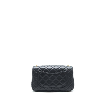 Chanel pearl crush mini rectangular flap bag lambskin black GHW