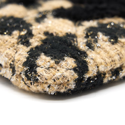 Chanel Tweed CC Logo Pouch Beige/Black