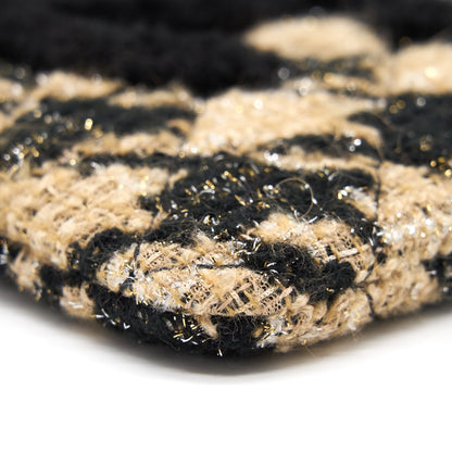 Chanel Tweed CC Logo Pouch Beige/Black