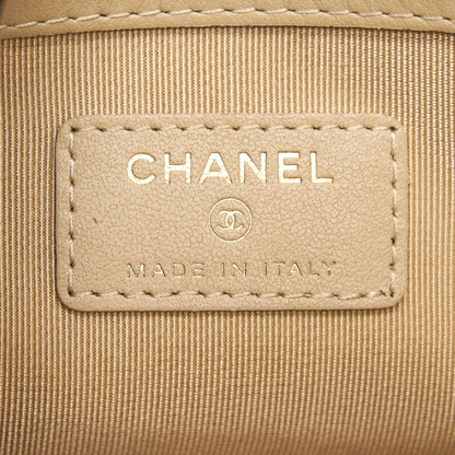 Chanel Tweed CC Logo Pouch Beige/Black