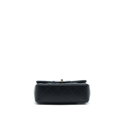 Chanel Mini Rectangular Flap Bag Lambskin Black LGHW(Microchip