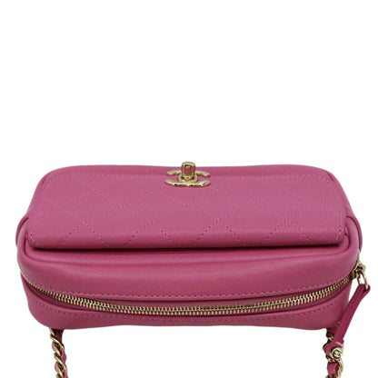 CHANEL Casual Trip Leather Waist Bag Pink
