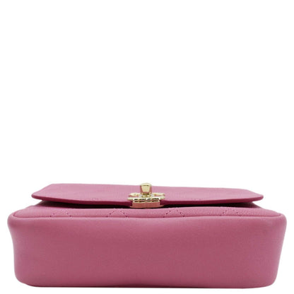 CHANEL Casual Trip Leather Waist Bag Pink