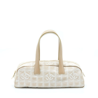 Chanel Vintage Travel Line Bowler Bag Canvas And Leather LGHW