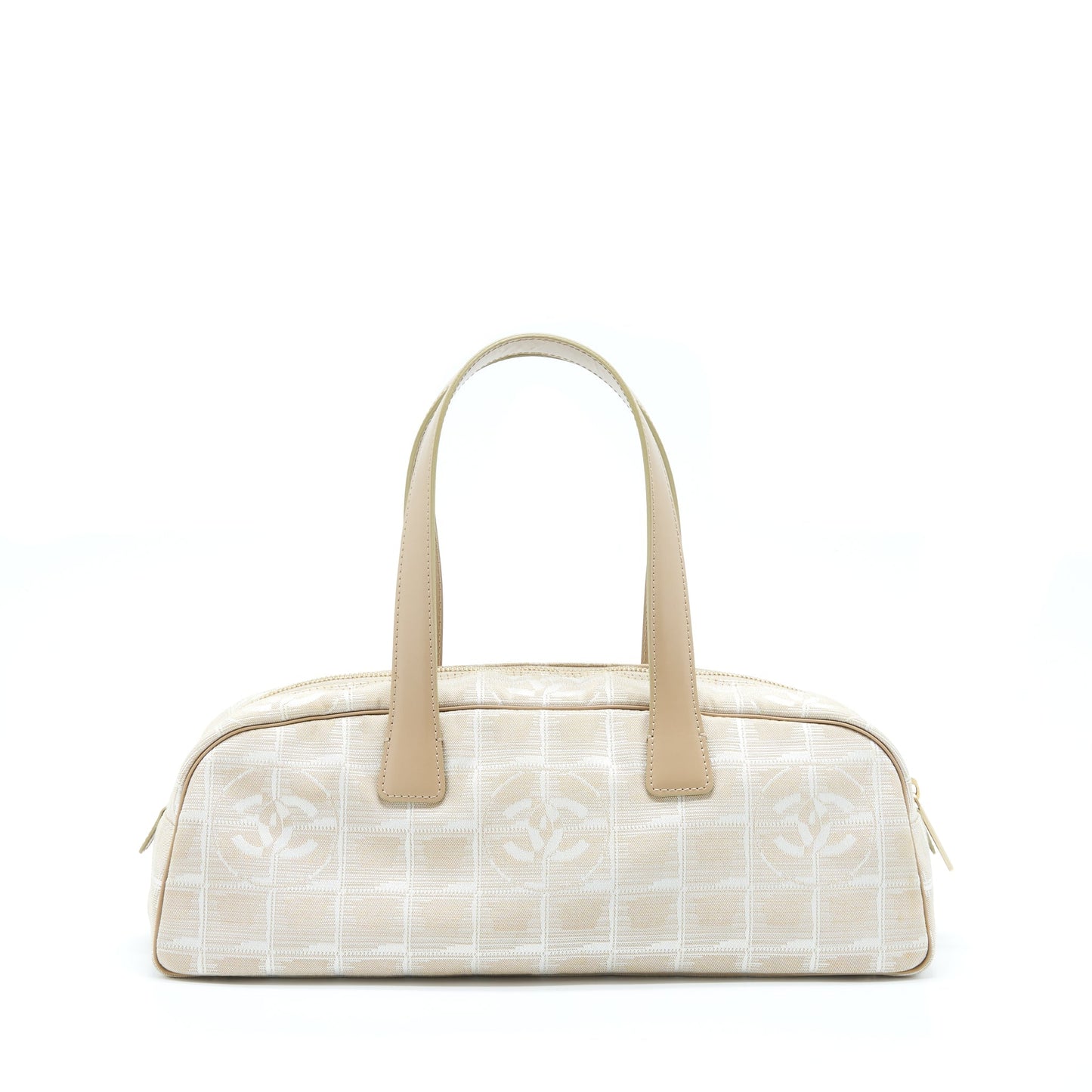 Chanel Vintage Travel Line Bowler Bag Canvas And Leather LGHW