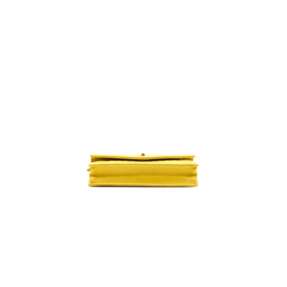 Chanel Seasonal Wallet On Chain Yellow