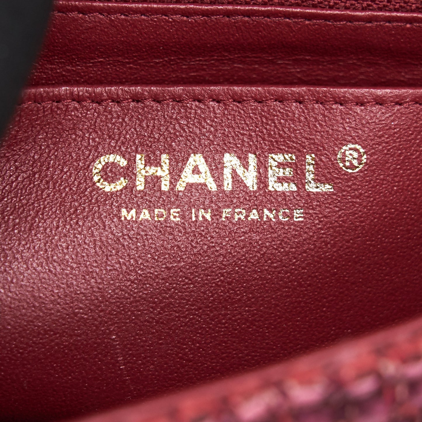 Chanel Tweed/Braid Classic Flap Mini Bag Pink