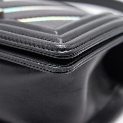 Chanel Small Chevron Le boy Lambskin Black