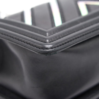 Chanel Small Chevron Le boy Lambskin Black