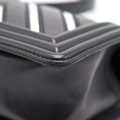 Chanel Small Chevron Le boy Lambskin Black