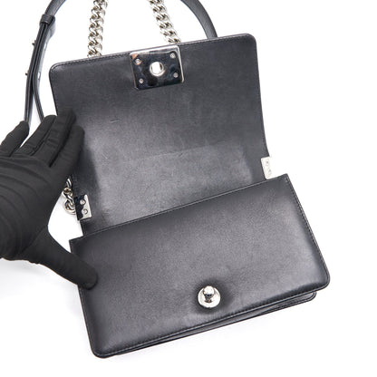 Chanel Small Chevron Le boy Lambskin Black