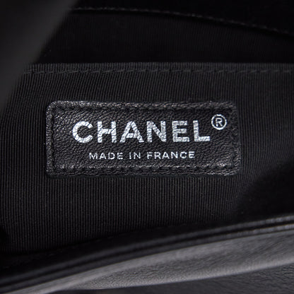 Chanel Small Chevron Le boy Lambskin Black