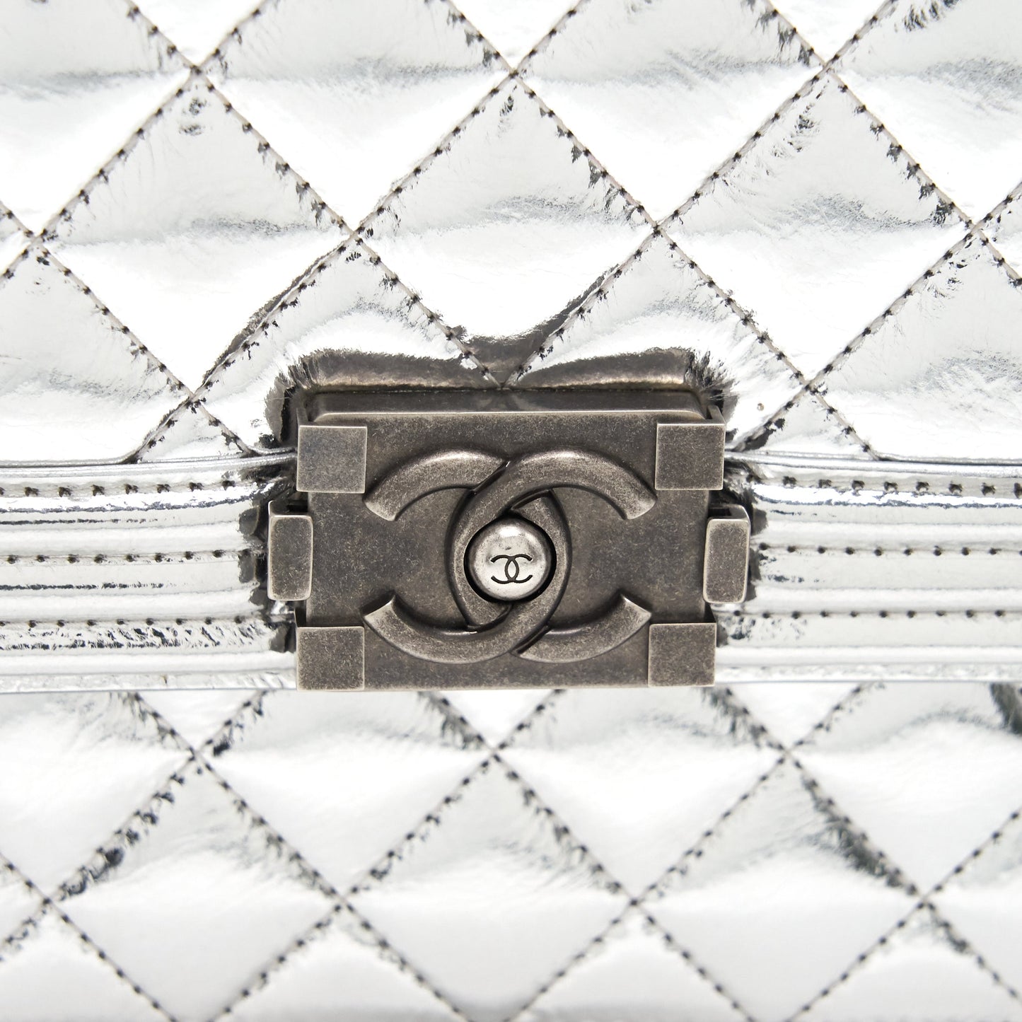 Chanel Boy Chanel Leboy Silver with Ruthenium Hardware