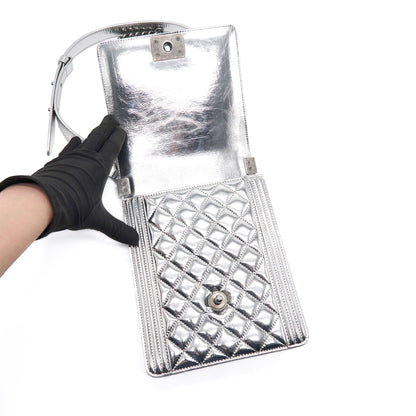 Chanel Boy Chanel Leboy Silver with Ruthenium Hardware