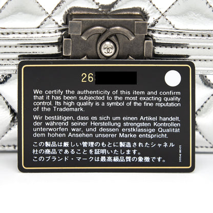 Chanel Boy Chanel Leboy Silver with Ruthenium Hardware
