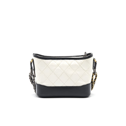 Chanel Small Gabrielle Hobo Bag White/ Black