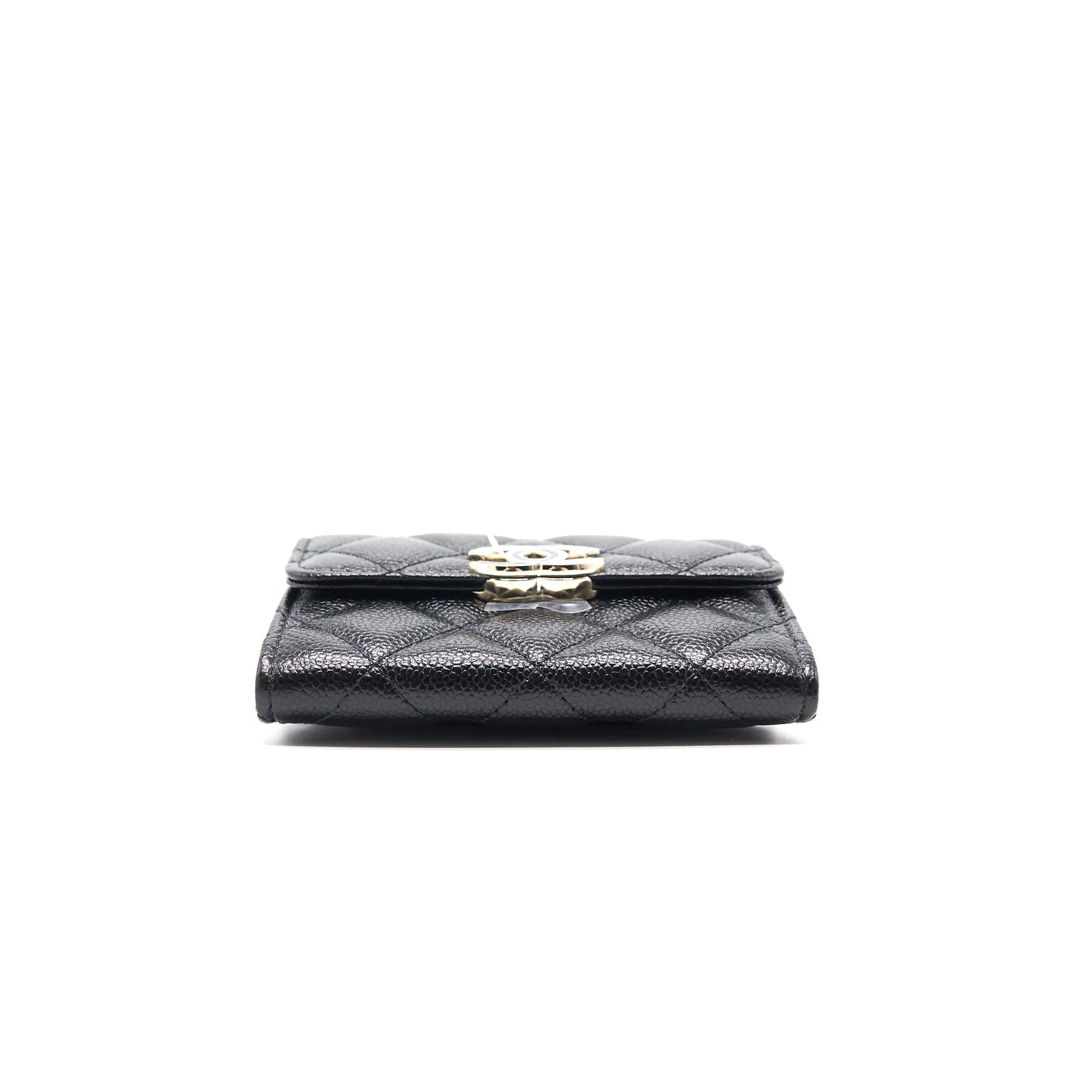 Chanel Caviar Small Flap Wallet With Chain