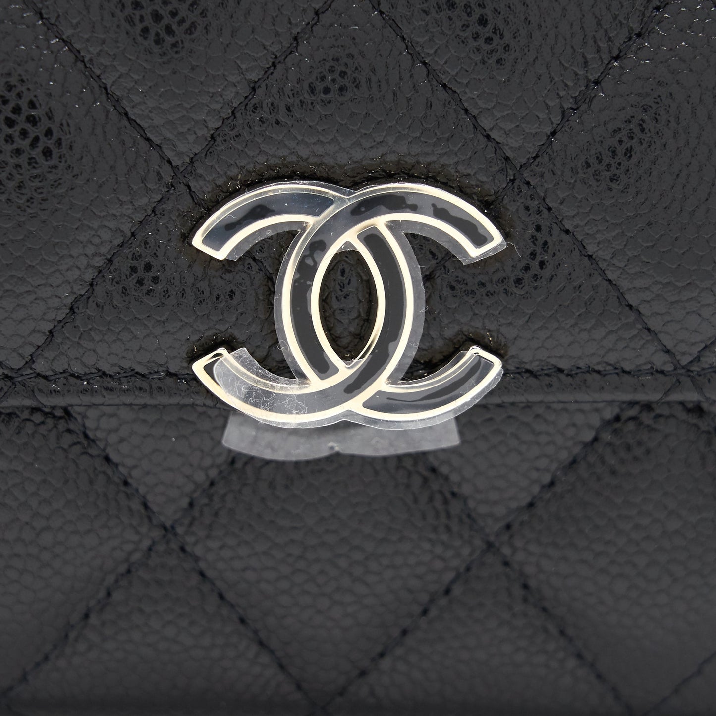 Chanel Caviar Small Flap Wallet With Chain