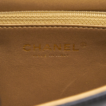 Chanel Pearl Flap Bag Lambskin Black
