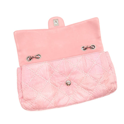 Chanel Python Skin Flap Bag Pink