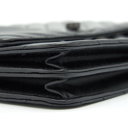 Chanel 2.55 Square Wallet On Chain Chevron Calfskin So Black