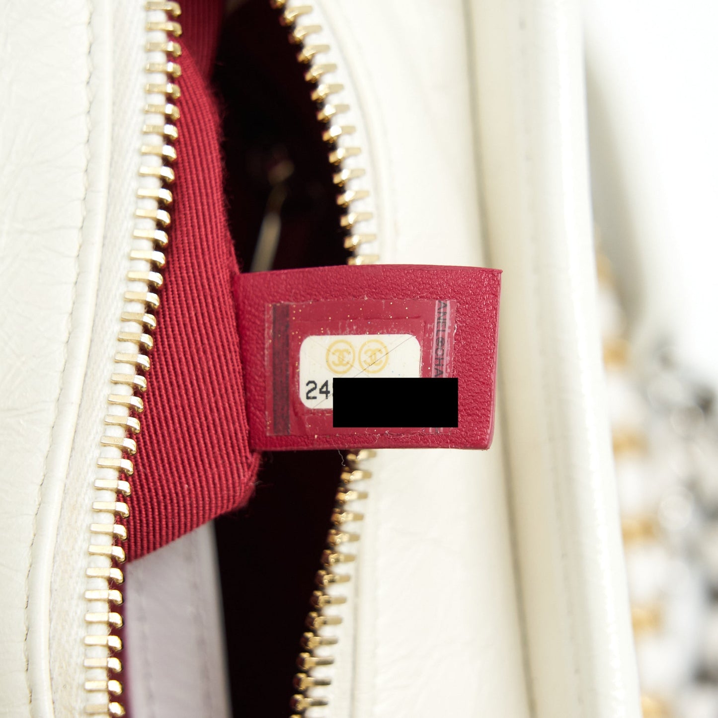 Chanel Small Gabrielle Hobo Bag Calfskin White Multicolour Hardware