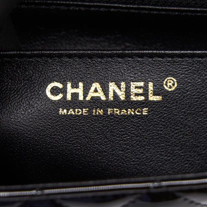 Chanel Mini Rectangular Flap Bag Patent Leather Black with LGHW