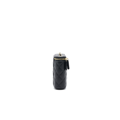 Chanel 21C Long Vanity with Chain Lambskin Black with LGHW