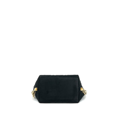 Chanel Bucket Bag Velvet Black GHW
