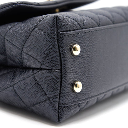Chanel Mini Coco Handle Iridescent Navy LGHW
