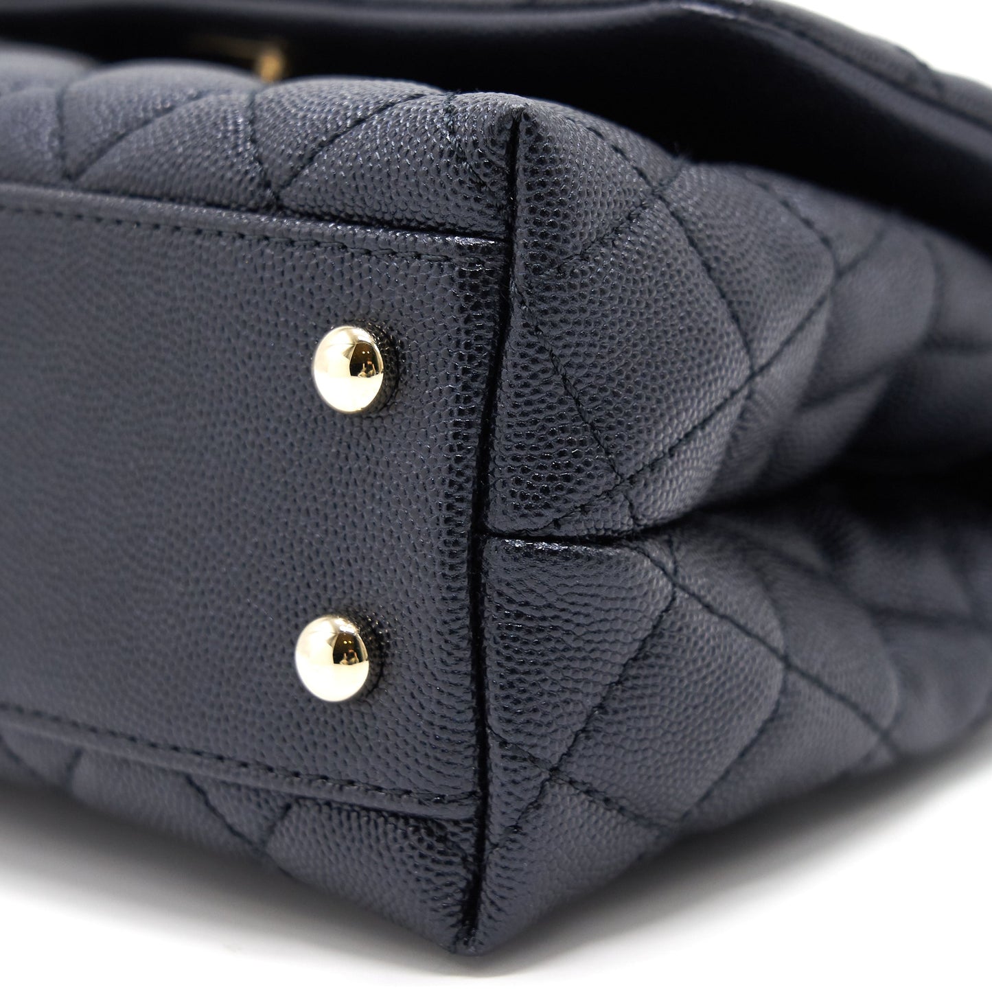 Chanel Mini Coco Handle Iridescent Navy LGHW