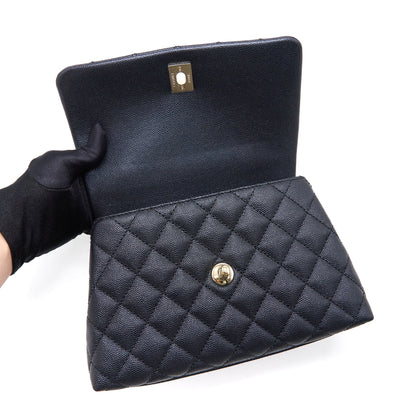 Chanel Mini Coco Handle Iridescent Navy LGHW