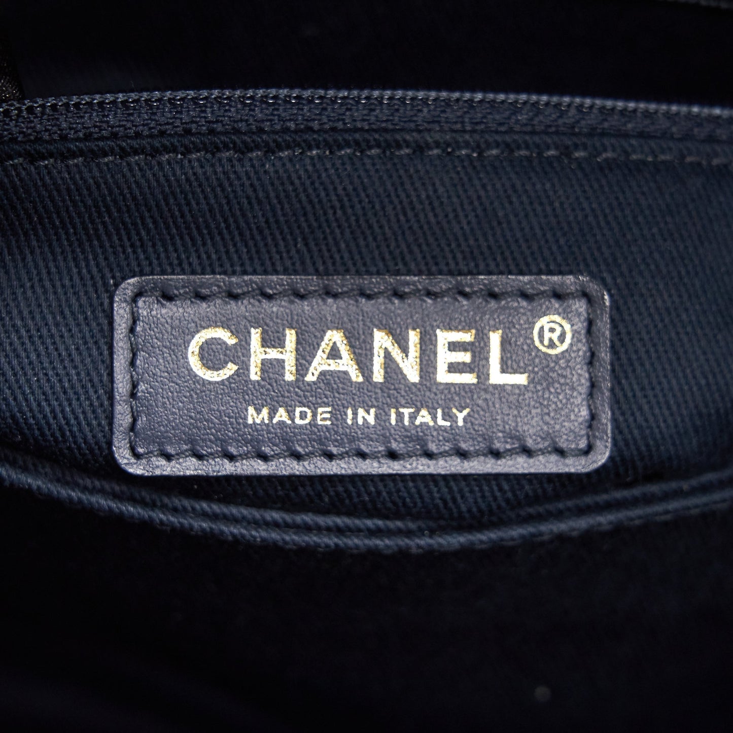 Chanel Mini Coco Handle Iridescent Navy LGHW